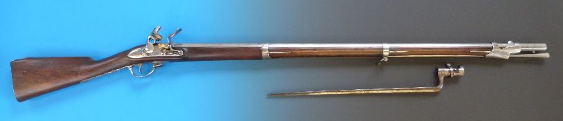 A model 1823 French service musket with bayonet,