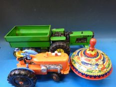 Tonka tractor and trailer,