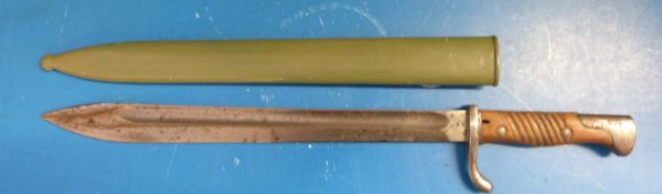 A WWI German sword bayonet for use with the 8mm Mauser Gewehr 98 blade stamped Simson and Co Suhl,