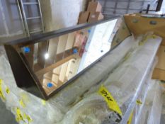 Three industrial-style long shoe mirrors (length 176cm) ex Superdry Stores