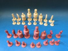 A bone ivory chess set