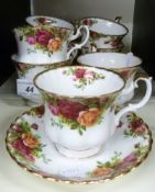 A collection of Royal Albert 'Old Country Roses'  comprising six tea plates,