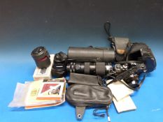 A Konica Autoflex T3 camera, Konica Zoom Hexanon AR80 - 200mm F3 5 lens,