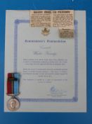 A Rhodesian General Service Medal with baton for bravery awarded to 26876 Constable Wonder Kawadzah