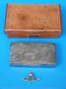 A yellow metal and enamel XIX Hyderabad Regiment regimental badge set with diamonds,