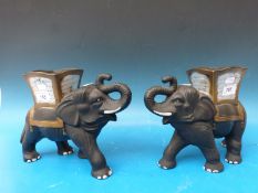 Two elephants stamped 