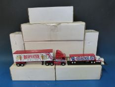 Nine diecast model lorries,