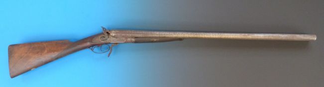 A deactivated Moore & Co side by side double barrelled shotgun with 30