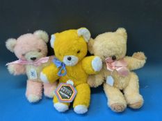 Three vintage bears, one Chad Valley 37cm tall,