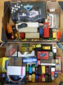 A collection of various diecast model vehicles,