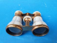 A pair of mother of pearl opera glasses