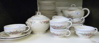 A collection of Limoges ceramics marked 'Maison Le Bargy' to include saucers,
