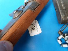 A Victorian gun lock, stamped 