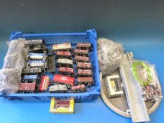 A collection of Hornby 00 gauge wagons and accessories,