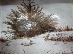 Charles Jon Duch enamel on copper of a winter landscape signed and with inscription verso together