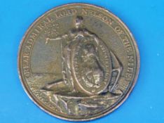 An Admiral Lord Nelson Victory of the Nile copy medallion marked Alexander Davison Esq to rim