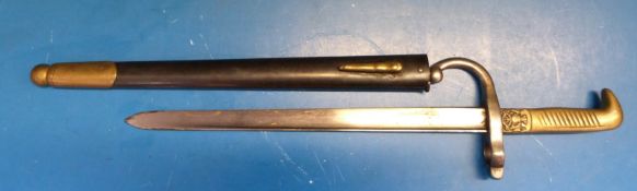 A Republica de Chile M1910 police sidearm bayonet,