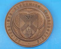 A cased bronze Edinburgh University medal for surgery 1891-1892 awarded to John Forbes M.