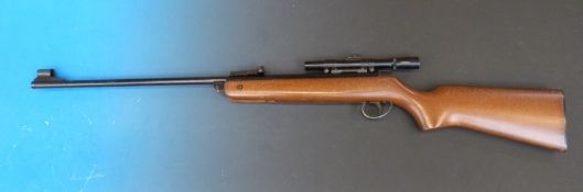 A BSA air rifle with Bentley 4x20 scope.