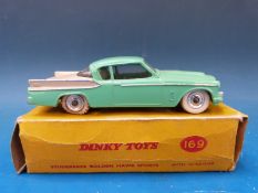 Dinky Toys diecast model Studebaker Golden Hawk sports, 169, in original box.