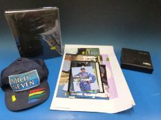A collection of Formula 1 photographs, postcards and ephemera including 2001 fact finder,