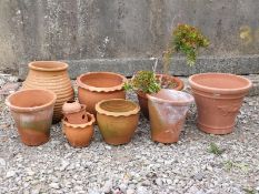 A collection of terracotta pots
