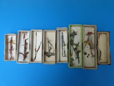 Hardy and other salmon bait or prawn mounts and traces,