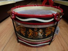 A Gloucestershire Royal Engineers Volunteers shallow pattern regimental drum with VR cipher