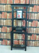 An ebonised hall stand (W84 x D27 x H189cm)