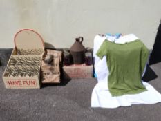 A collection of vintage retro shop display and stock to include toast rack display,