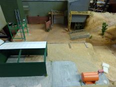 A custom built construction quarry layout on stand (splits into four pieces)