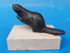 Limited edition beaver sculpture by Siggy Puchta, no.