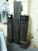 A slate and red marble fireplace