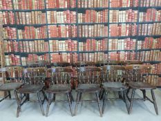 Eleven Windsor kitchen chairs