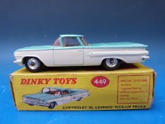Dinky Toys diecast model Chevrolet 'El Camino' pick-up truck, 449, in original box.