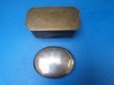An unusual late 18thC brass shot box of octagonal form,