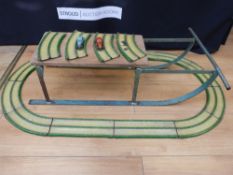 A vintage Marx Streamline Speedway tinplate figure of eight raceway with two clockwork cars