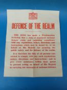 A pair of late 1930s Defence of the Realm posters,