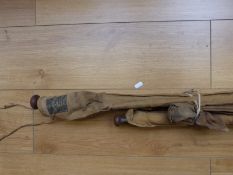 A cane fishing rod with 'The Clarence', W.