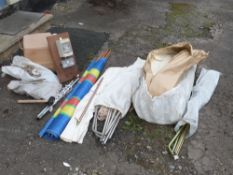 A Cabanon 6 berth pyramid tent and various camping items