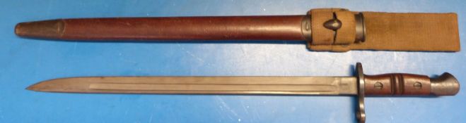 A WWI Remington (1913, 1317 to blade) bayonet.