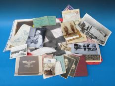 A quantity of late 19thC onwards ephemera including postcards,