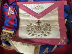 Three cases of Worcestershire Masonic regalia including medals etc