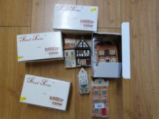 Seven Lilliput Lane 'Street Scene' models to include numbers 2,7,8 and 10, boxed; numbers 1,