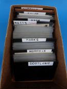 A box of topographical postcards to include Yorkshire,