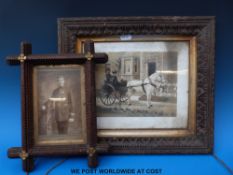 Bristol interest:- a photograph of a couple in a pony and trap outside the Superintendent's