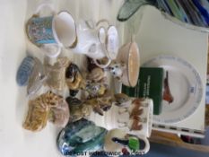 Two Emma Bridgewater Garden Birds plates Robin and Blue Tit, a Bridgwater mug 'Great Bustard',