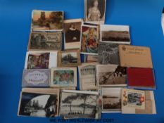 A quantity of postcards to include European examples,