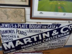 A large enamel shop advertising sign for Martin & Co.