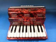 An East German child's 12-bass piano accordion 